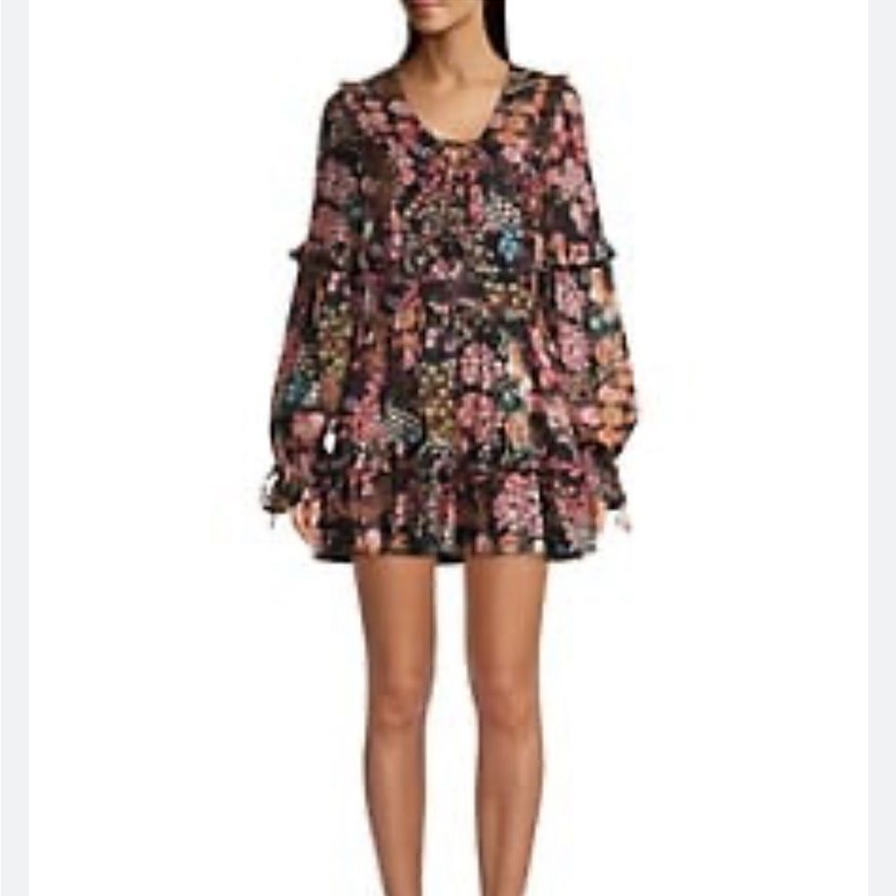 Ted Baker Hendria Ruffle-Trim Mini Dress Size2 -Us 4-6